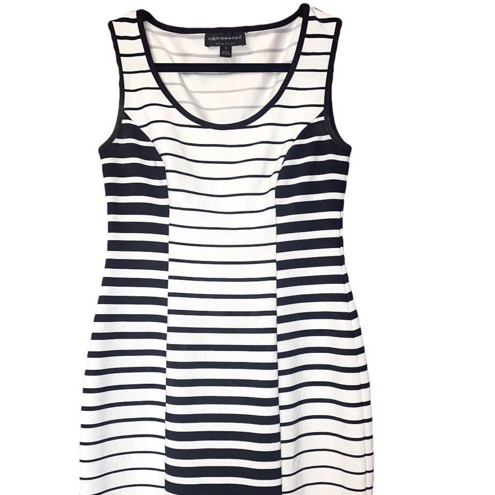 Connected Apparel Sleeveless Dress Size 6P black/white